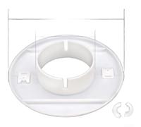 GLFLOW Split Type Wall Hole Cover, For AC Pipe 34Mm-170mm PP Decorative Insert White For Home And Commercial Use(G)