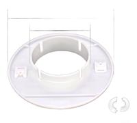 GLFLOW Split Type Wall Hole Cover, For AC Pipe 34Mm-170mm PP Decorative Insert White For Home And Commercial Use(D)