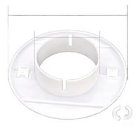 GLFLOW Split Type Wall Hole Cover, For AC Pipe 34Mm-170mm PP Decorative Insert White For Home And Commercial Use(H)