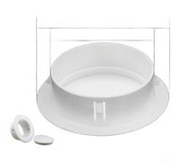 GLFLOW Split Type Wall Hole Cover, For AC Pipe 34Mm-170mm PP Decorative Insert White For Home And Commercial Use(AA)