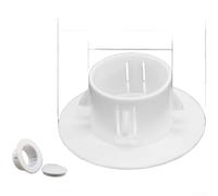 GLFLOW Split Type Wall Hole Cover, For AC Pipe 34Mm-170mm PP Decorative Insert White For Home And Commercial Use(V)