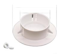 GLFLOW Split Type Wall Hole Cover, For AC Pipe 34Mm-170mm PP Decorative Insert White For Home And Commercial Use(S)