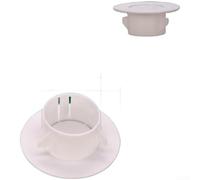 GLFLOW Split Type Wall Hole Cover, For AC Pipe 34Mm-170mm PP Decorative Insert White For Home And Commercial Use(L)
