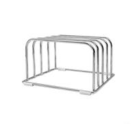 GLFLOW Stainless Steel Cutting Board Storage Rack, Kitchen Countertop Organizer For Chopping Boards, Pot Lids, Baking Sheets, Silver
