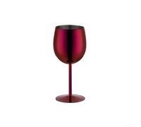 GLFLOW Unbreakable Wine Glasses,Stainless Steel Wine Glass Stem Cup 350ML Double-Wall Insulated Cocktail Goblet For Bar Party(Red)