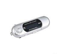 GLFLOW USB MP3 Player With 12 Inch Screen, 8GB Memory, For Dry Battery Or Rechargeable Use, Supports MP3 WMA Formats, 35Mm Jack, Portable Music Player For Sports Travel(silver)
