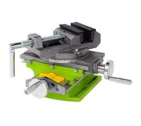GLFLOW Vice, Pillar Drill Vice, Rotating Cross Vise 75Mm Jaw 80Mm X 67Mm Y Movement 90° Rotation Carbon Steel Aluminium Alloy Bench Tool