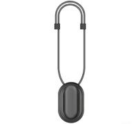GLFLOW Voice Recorder Neck Mount Magnetic Quick Release + Fixing Chest Strap - For PLAUD NotePin AI - Adjustable Quick Release Lanyard(Black)
