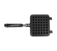 GLFLOW Waffle Iron Pan Non-Stick Metal Baking Tray for Gas Stove Induction Cooktop Breakfast Griddle(One-headed Waffle)