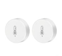 GLFLOW Wireless Temperature And Humidity Detector, Smart Sensor For Tuya For Zigbee Hub, 2PCS Set