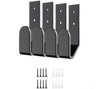 GLFLOW Wrestling Championship Belt Wall Mount Display Stand With Horizontal Layout, Metal Holder For Adults And Kids Title Belts, Black, 4 Pack