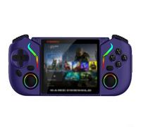 GLFLOW X95pro Retro Handheld Gaming Console, 35 Inch IPS Screen, 20000+ Classics, 3000MAh Rechargeable Battery, for android 60, White(purple)