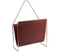 GLFNB Floor-standing Magazine Rack Creative Leather Magazine Storage Rack Desktop Folder Book Holder File Rack Newspaper Display Rack Home Room Decoration (Color : Brown, Size : 40x46 x12 cm)