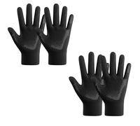 GLGHMH 2 Pairs Warm Winter Gloves Men Women,Waterproof Windproof Thermal Gloves,Anti Slip Touchscreen Cycling Gloves with fleece lining,Outdoor Running Gloves for Biking, Hiking & Outdoor Sports