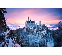 GLHUIOZ 1000 Jigsaw Puzzle for Adults and Kids,Germany,Bavaria,Neuschwanstein Castle,75x50cm