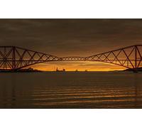 GLHUIOZ 1000 Jigsaw Puzzle for Adults and Kids Sunrise,South Queensferry,Forth Rail Road Bridge,75x50cm