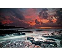 GLHUIOZ 1000 Jigsaw Puzzle for Adults and Kids Waves,Currents,Atlantic Ocean,Spanish Port,75x50cm