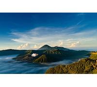 GLHUIOZ 1000 Piece Challenge Jigsaw Puzzle for Adults and Kids Java,Active Volcano Bromo,Indonesia,75x50cm