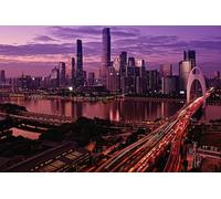 GLHUIOZ 1000 Piece Jigsaw Puzzles, Educational Puzzle Toys for Toddlers Boys Girls Bridges China Rivers Guangzhou 75x50cm