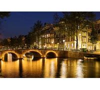 GLHUIOZ 1000 Piece Jigsaw Puzzles for Adults | Family Fun Jigsaws Puzzles 1000 Pieces for Adults Gifts Netherlands Amsterdam Bridges Marinas 75x50cm