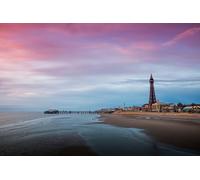 GLHUIOZ 1000 Piece Jigsaw Puzzles for Adults & Kids Age 10 Years Up Marinas England Blackpool Beach 75x50cm