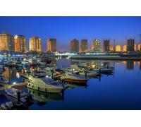 GLHUIOZ 1000 Piece Jigsaw Puzzles for Adults | Landscape Jigsaw Puzzles for Adults 1000 Marinas Yacht 75x50cm