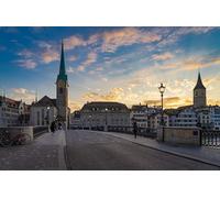 GLHUIOZ 1000 Pieces Jigsaw Puzzles for Adults Puzzles 1000 Piece Jigsaws for Adults Puzzle - Zurich Switzerland Bridges 75x50cm