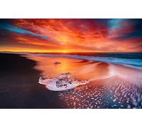 GLHUIOZ 1500 Extra Large Piece Puzzle For Adults Gift,Sky,Fire,Sea,87x57cm