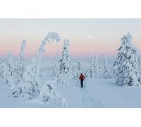GLHUIOZ 1500 Extra Large Piece Puzzle For Adults Gift,Sunset,Skiing,Winter Wonderland,87x57cm