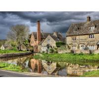 GLHUIOZ 1500 Jigsaw Puzzle for Adults and Kids England Rivers Cotswold Mill 87x57cm