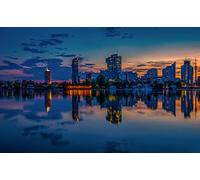 GLHUIOZ 1500 Piece Jigsaw Puzzle for Adults Kids Age 10 and Up Austria Vienna Marinas Rivers 87x57cm