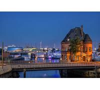 GLHUIOZ 1500 Piece Jigsaw Puzzle | Sustainable Puzzle for Adults | Premium 100% Recycled Board | Great Gift for Adults | Germany Hamburg Rivers Bridges 87x57cm
