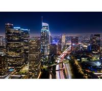 GLHUIOZ 1500 Piece Jigsaw Puzzles for Adults & Kids Age 10 Years Up USA Downtown Los Angeles 87x57cm