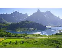 GLHUIOZ 1500 piece jigsaw puzzles for adults,Norway,Bus,87x57cm