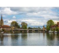 GLHUIOZ 1500 Piece Jigsaw Puzzles, Jigsaw Puzzles for Adults Teenagers Jigsaw Puzzle England Rivers Bridges Marinas Marlow 87x57cm
