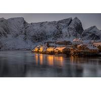 GLHUIOZ 1500 Piece Puzzle - Adults Teens Kids Large Gift tional Intellectual Decompressing Fun Family Game,Norway,Gulf,Lofoten Islands,87x57cm