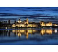 GLHUIOZ 1500 Pieces Jigsaw Puzzles for Adults, Family Puzzle Game Stress Reliever Difficult Challenge Puzzle for Adults Kids Italy Rivers Mantua Lombardy 87x57cm