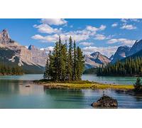 GLHUIOZ 1500 Pieces Jigsaw Puzzles for Adults,Family Puzzle Game Stress Reliever Difficult Challenge for Adults Kids Lake,Canada,Alberta,Maligne Lake,87x57cm