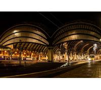 GLHUIOZ 1500pc Premium Jigsaw Puzzle - Every Piece is Unique - Challenging Adult Family Fun Game England Trains 87x57cm