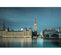 GLHUIOZ 1500pc Premium Jigsaw Puzzle - Every Piece is Unique - Challenging Adult Family Fun Game England Bridges Rivers Big Ben London 87x57cm