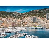 GLHUIOZ 1500pc Premium Jigsaw Puzzle - Every Piece is Unique - Challenging Adult Family Fun Game Monte Carlo Monaco Yacht 87x57cm