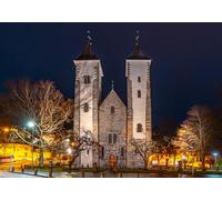GLHUIOZ 500 Piece Jigsaw Puzzle for Adults and for Kids Age 12 and Up Norway Temples Bergen 52x38cm