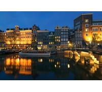 GLHUIOZ 500 Piece Jigsaw Puzzle for Adults-Puzzles 500 Pieces for Teenagers Gifts - Relax Puzzles Games-Brain Teaser Puzzle Netherlands Amsterdam Bridges Marinas 52x38cm