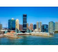 GLHUIOZ 500 Piece Jigsaw Puzzle for Adults-Puzzles 500 Pieces for Teenagers Gifts- Relax Puzzles Games-Brain Teaser Puzzle Skyscrapers USA Jersey city Jersey 52x38cm