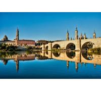 GLHUIOZ 500 Piece Jigsaw Puzzle for Adults-Puzzles 500 Pieces for Teenagers Gifts- Relax Puzzles Games-Brain Teaser Puzzle Spain Rivers Bridges Zaragoza 52x38cm