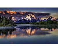 GLHUIOZ 500 piece jigsaw puzzles for adults,Grand Teton,Jackson Lake,52x38cm