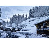 GLHUIOZ 500 Piece Jigsaw Puzzles for Adults & Kids Age 10 Years Up Japan Yamagata Ginzan Onsen 52x38cm