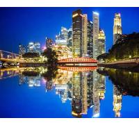 GLHUIOZ 500 Piece Jigsaw Puzzles for Adults | Landscape Jigsaw Puzzles for Adults 500 USA Rivers Bridges Chicago city 52x38cm