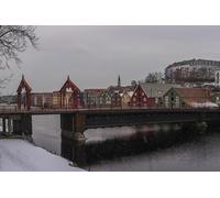 GLHUIOZ 500 Piece Jigsaw Puzzles, Jigsaw Puzzles for Adults Teenagers Jigsaw Puzzle Norway Rivers Bridges Trondheim 52x38cm
