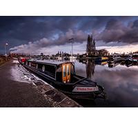 GLHUIOZ 500 Pieces Jigsaw Puzzles for Adults, Family Puzzle Game Stress Reliever Difficult Challenge Puzzle for Adults Kids England Rivers Riverboat Waterfront Smoke 52x38cm